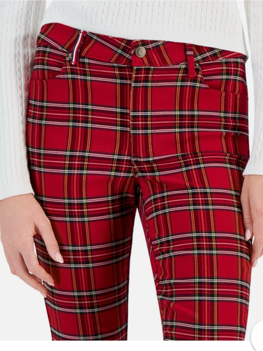 Tommy Hilfiger Tribeca Skinny Patterned Pants